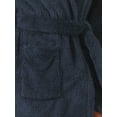 thumbnail image 4 of DARING DIVA Fuzzy Hooded Plush Bath Robe Mini Bathrobe L Navy, 4 of 6