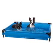 Angle View: K&H Pet Products Pet Pool Large Blue 30" x 42" x 7"