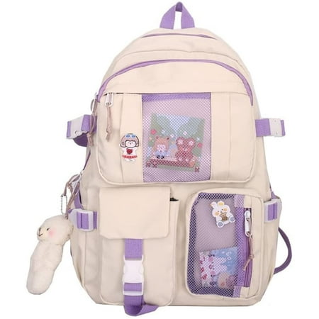Kawaii Backpack with Accessories Kawaii School Backpack Cute Aesthetic ...