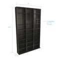 thumbnail image 7 of Atlantic 40" x 71" Oskar Adjustable Wood Media Storage Shelf Bookcase (504 DVDs, 1080 CDs), Espresso, 7 of 7