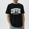 thumbnail image 4 of Coffee weather Comfort Cotton Tee, Coffee Lover Gift, Retro Coffee Shirt Comfort Cotton Trendy Tee, 4 of 7