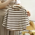 thumbnail image 2 of hotojiny Infant Cotton T-Shirt Newborn Outfit Summer Long Sleeve Tee Kids Toddler Crew Neck Undershirts Stripes Basic Top 6 M-10 Y, 2 of 7