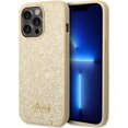 thumbnail image 1 of Guess Phone Case for iPhone 14 Pro in Gold Glitter Flakes, Anti-Scratch PC/TPU, Comfortable & Durable Hard Case, 1 of 5