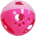 thumbnail image 3 of Pets First Large Size Cat Ball with Bell Toy for Cats Kittens and Other Animals - Large Size for Extra Fun, Rings As It Moves - Pink, 3 of 5