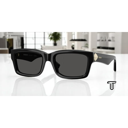 BURBERRY BE4443 300187 Black Dark Grey 55 mm Women's Sunglasses