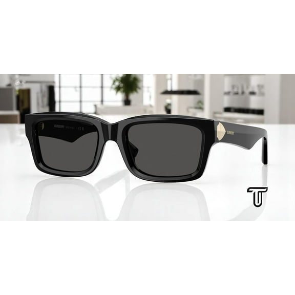 BURBERRY BE4443 300187 Black Dark Grey 55 mm Women's Sunglasses