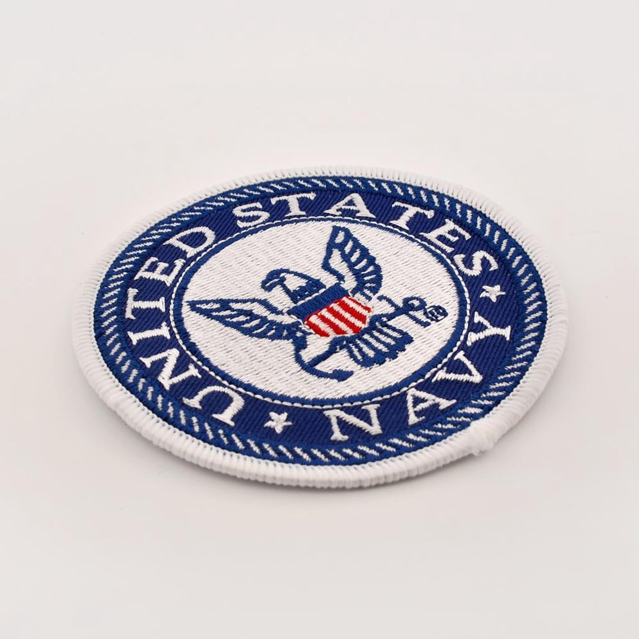 PinMart's Officially Licensed U.S. Navy Round Logo Embroidered Patch – Iron On - 25 Pack