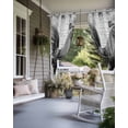 thumbnail image 4 of nqOlkjepod Outdoor Curtains for Patio Waterproof, Grey Retro Rooster Outdoor Privacy Panels Grommet, Farmhouse Vintage Country Animal Blackout Outside Curtains for Porch/Cabana 54"x95", 2 Panels, 4 of 8
