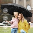 thumbnail image 5 of UV automatic umbrella rain and rain folding umbrella, made of vinyl, plastic and iron - black, 5 of 5