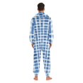 thumbnail image 4 of FORMRS Onesies Pajama for Adults Unisex Hoodie Winter Jumpsuit One Piece Sleepwear, Sizes S-2XL, Blue Plain, 4 of 7