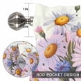 thumbnail image 2 of Blue White Daisy Flowers Window Valance for Kitchen, Family Is Everything Spring Plants Rod Pocket Short Curtain for Small Windows, Light Filtering Decorative Valance, 42 x 12 Inch, 2 of 9