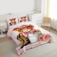 thumbnail image 3 of Homewish Teenagers Floral Animal Highland Cow Bedding Comforter Set 2pcs,Western Cowgirl Twin Comforter Sets Microfiber,Leopard Boots Hat Breathable Bedding Set,Vinatge Breathable Home Decor, 3 of 8