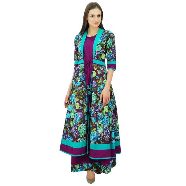 Bimba Robe Kurta Maxi de Designer 2 Pcs Kurti en Coton Vêtements Indiens Personnalisés