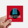 thumbnail image 1 of Chaos Pit Ladder Art Deco Fashion Sticker Square Waterproof Stickers Wallpaper Car Decal, 1 of 1