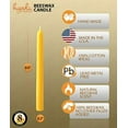 thumbnail image 4 of Hyoola, 8 Hour Handmade All Natural Beeswax Taper Candles - Yellow Unscented (12 Pack), 4 of 6