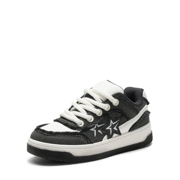 DREAM PAIRS Women's Sneakers Walking Lace-Up Comfortable Casual Rube Flat Low-Top Fashion Sneakers Shoes.