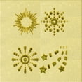 thumbnail image 1 of Ahgly Company Machine Washable Indoor Square Transitional Yellow Area Rugs, 6' Square, 1 of 7