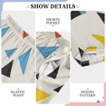 thumbnail image 6 of FORMRS Boys Pajama Pants with Pockets Size 6-8Y Kids Lounge Sleep Bottoms, Beige Triangles, 6 of 8