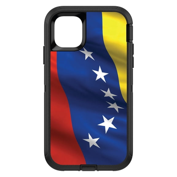 DistinctInk Custom SKIN / DECAL compatible with OtterBox Defender for iPhone 11 Pro MAX (6.5" Screen) - Venezuela Waving Flag Red Blue Yellow - Show Your Love of Venezuela