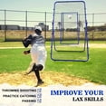 thumbnail image 4 of Rebounder Net, Équipement d'Entraînement de Volleyball avec Zone de Frappe pour Pratique Sportive de Lacrosse Baseball, Filet de Volleyball Réglable 5 Angles pour Intérieur Extérieur, 4 of 17
