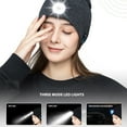 thumbnail image 4 of Bodychum Music Beanie Hat with Flashlight for Men Women, Winter Warm Knitted Beanie Bluetooth Wireless Hat for Outdoor Skiing Running, Valentines Day Gifts, 4 of 8