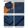 thumbnail image 5 of COOFANDY Men's Western Cowboy Shirt Embroidered Long Sleeve Slim Fit Casual Cotton Button Down Hippie Shirts with Pockets, 5 of 6