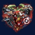 thumbnail image 2 of Boy's Marvel Valentine's Day Avenger Heart Collage Graphic T-Shirt, 2 of 4
