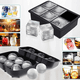thumbnail image 4 of Bandeja de cubitos de hielo de silicona (juego de 2) Molde de bola de hielo de whisky, bandeja de cubitos de hielo cuadrada grande para cócteles y bourbon Adepaton CPB-DE-LYY1301, 4 of 5