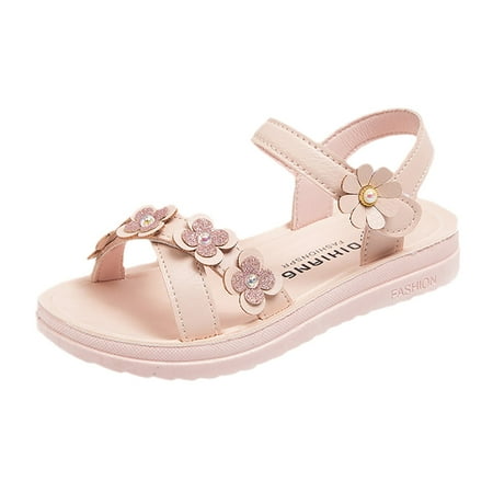 

ZRBYWB Children Shoes Summer Flower Sandals Fashion Little Girls Sandals Soft Sole Princess Sandals Summer Shoes