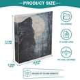 thumbnail image 5 of WOBOGO Dark Forest Wolf King File Folders Extra Large Capacity to Hold 200 Sheets of Documents Hard Shell Ring Binder for School Home Office, 5 of 10