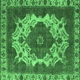thumbnail image 1 of Ahgly Company Indoor Square Oriental Emerald Green Industrial Area Rugs, 5' Square, 1 of 4