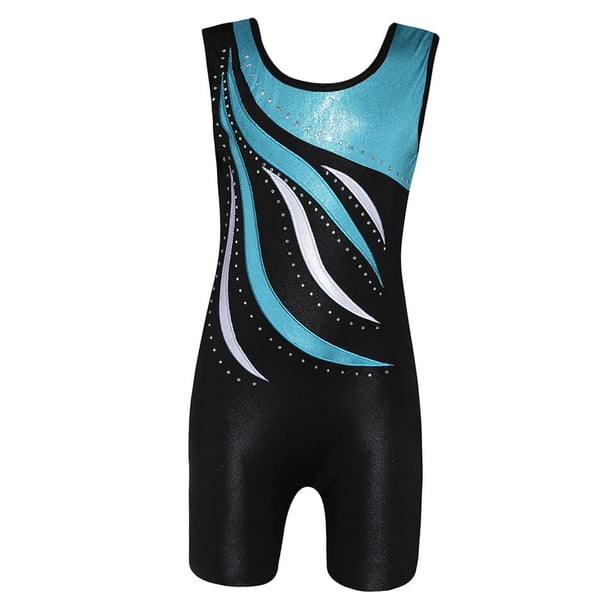 Niñas de 5 a 12 años, gimnasia, deportes, gimnasia, entrenamiento, pantalones cortos , leotardo de baile de ballet, ropa de baile de una pie 11-12 años Soledad Leotardos de gimnasia para niñas