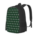 thumbnail image 1 of Disketp Green Buffalo Plaid Merry Christmas Mochila Minimalista de Gran Capacidad, Mochila de Viaje para Escuela, Trabajo o Uso Diario, 1 of 6