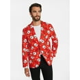 thumbnail image 2 of Jolly Knits Men's and Big Men's Christmas Print Blazer, Sizes S-3XL, 2 of 6