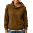 thumbnail image 3 of Hilzaten Solid Sweatshirt for Women Pullover Collared Drop Shoulder Womens Loosse Sweatshirt, 3 of 6