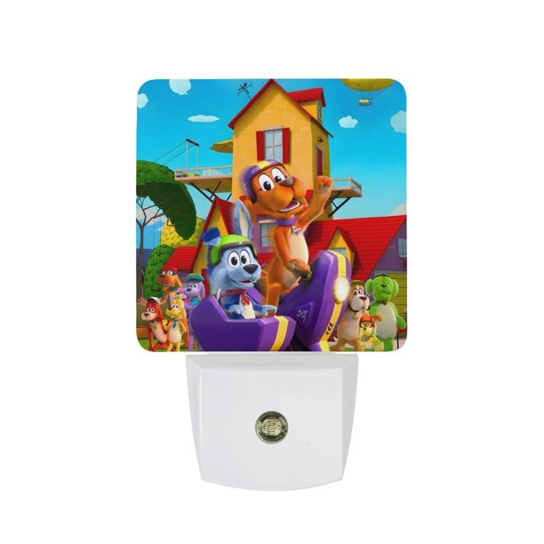 ¡Vamos, Perro, Vamos! Luz nocturna LED con sensor de anochecer a amanecer para dormitorio, baño, pasillo, escaleras - Lámpara LED nocturna de enchufe, 0.5W - 1 pieza