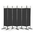 thumbnail image 2 of Zimtown Room Divider Screen Modern Room Separator Folding Screen Privacy Partition Wall Dividers for Rooms 6 Panels, Black, 2 of 11