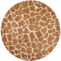 SAFAVIEH Soho Keeley Geometric Wool Area Rug, Beige/Brown, 6' x 6' Round