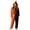 Black, variant on Halloween Half-and-Half Jack-O-Lantern Onesie, Zip-Up Hooded Flannel Jumpsuit with Pointed Stem Hat & Pockets (1 PC) Black L
