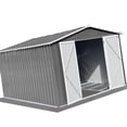 thumbnail image 4 of Outdoor Waterproof Storage Shed, 10 x 8Ft Gable Sloping Roof Storing Tools Metal Shed with Double Door, 4 of 8