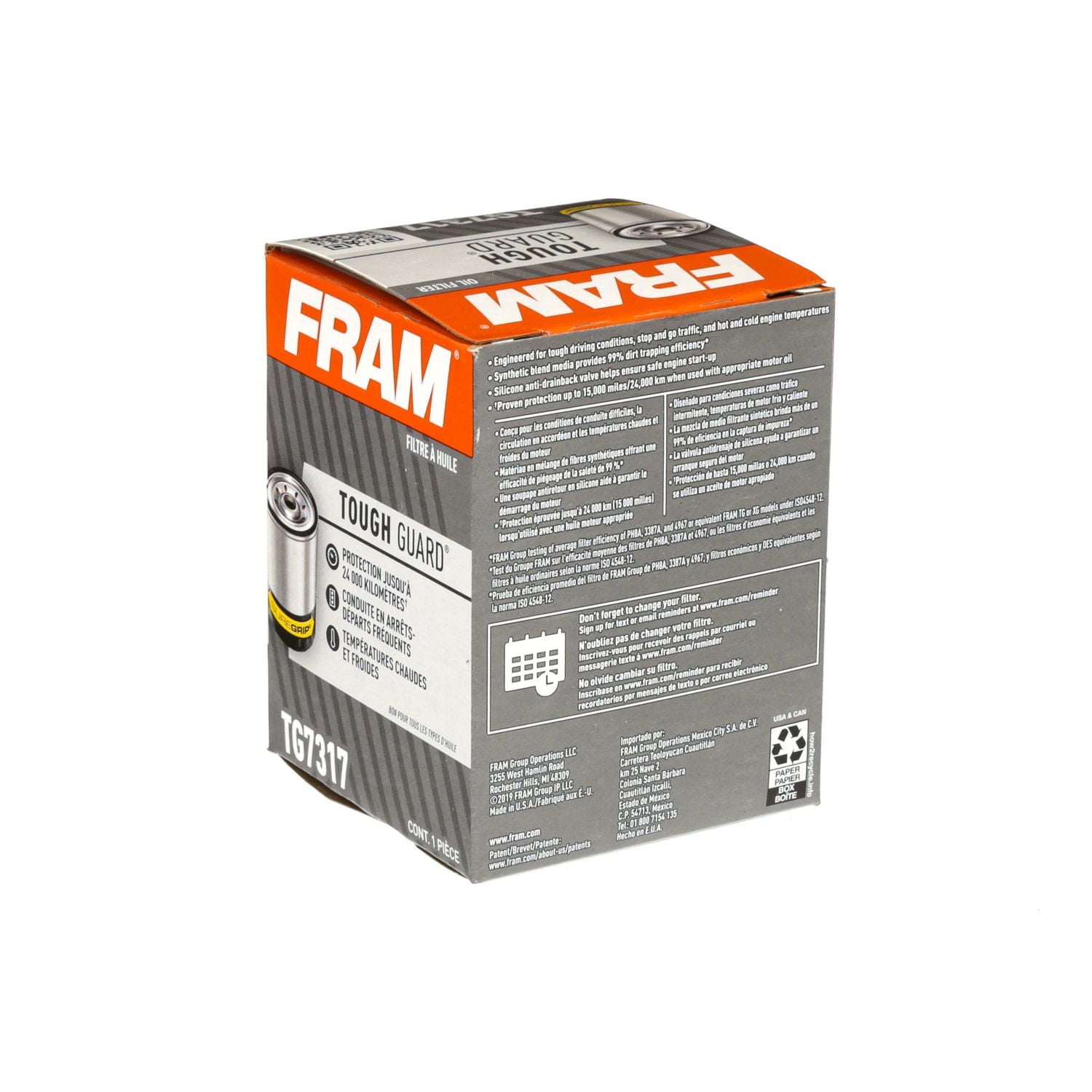 Filtre à huile FRAM Tough Guard, TG7317