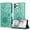 Green, variant on Allytechgroup Case for iPhone 11 Pro Max with Credit Card Slot, PU Leather RFID Blocking Flip Wallet Phone Case Stand Shockproof Protective Back Cover for iPhone 11 Pro Max, Rosegold