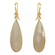Moonstone Teardrop - 14k Gold Vermeil Earrings