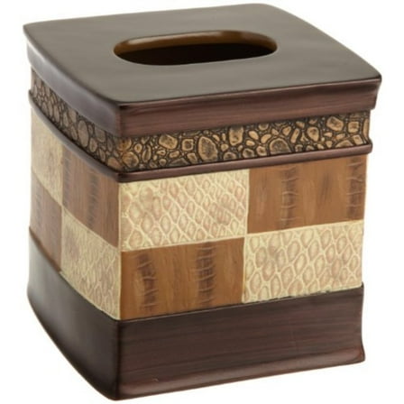 popular bath tissue box, zambia collection, animal print/beige