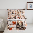 thumbnail image 5 of Manfei Cute Fall Bear Full Size Comforter Sets, Autumn Maple Leaf Bedding Comforter Set, Gray Tan, Reversible, 3-Piece, 1 Comforter and 2 Pillowcases, 5 of 7