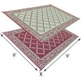 thumbnail image 2 of REVERSIBLE MATS 116095 Outdoor Patio 6-Feet x 9-Feet, Burgundy/Beige RV Camping Mat, 2 of 4