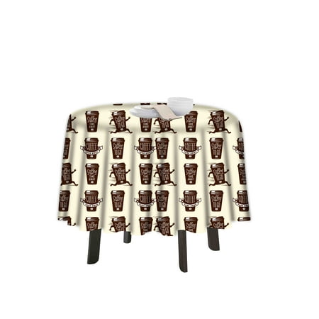 

eloria Abstract Printed Round Table Cloth Resistant Washable Decorative Table Cover for Dining Table