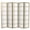 Gold, variant on 6 ft. Tall Natural Three-Panel Shoji Screen Room Divider with Double Cross Design