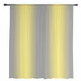 thumbnail image 2 of Yellow Grey Stripes Semi Sheer Curtains Drapes for Living Room, Bedroom, French Doors Window 54 Inches Long, Modern Minimalist Solid Gradient Rod Pocket Chiffon Curtain Drapery Voile Draperies Panel, 2 of 6