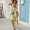 thumbnail image 5 of Lunarable Pineapple King Size Sleeveless Dress Dresses Summer Women Dresses Clothing Woman Dresses Dress, 5 of 6